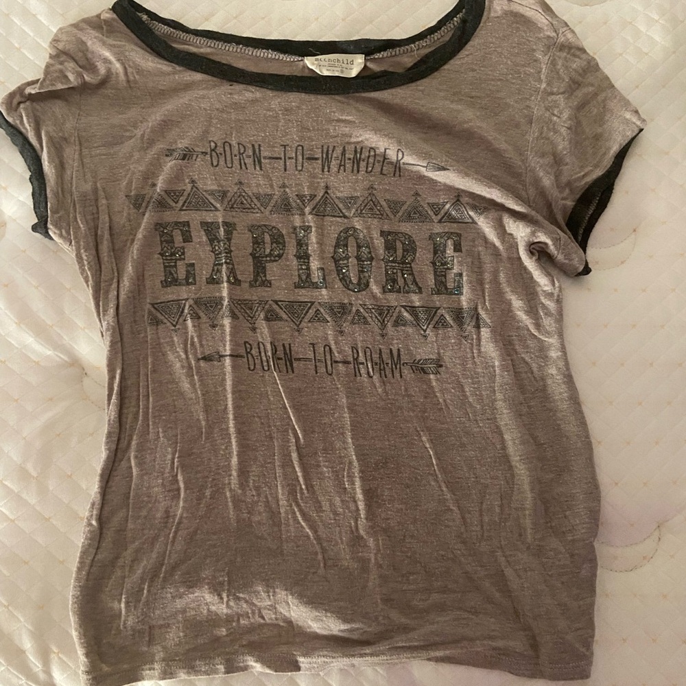 Moonchild Gray and Black Tee